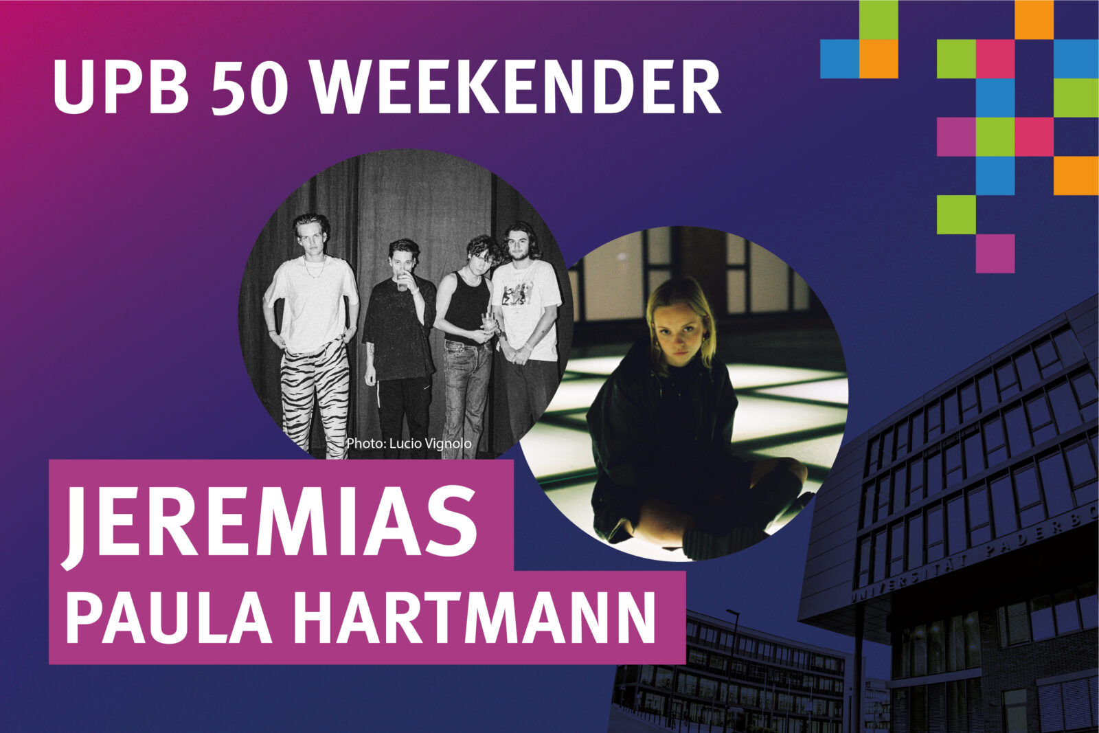 UPB 50 WEEKENDER – LIVE KONZERT mit JEREMIAS und Paula Hartmann 